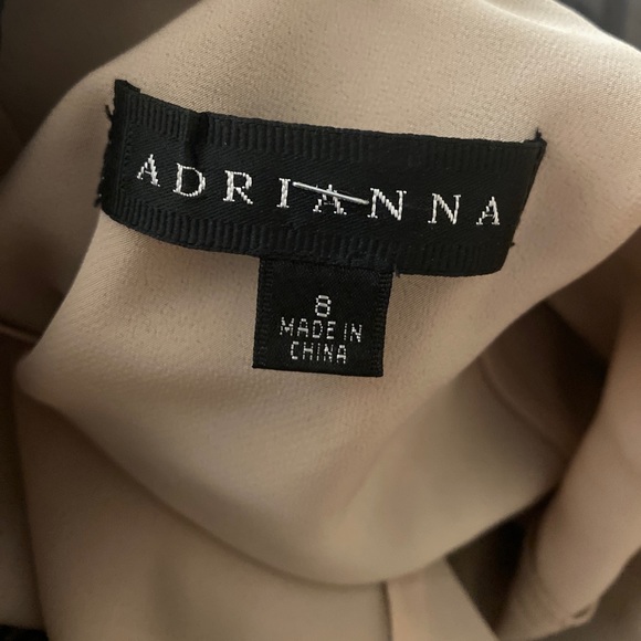 VINTAGE 90s Y2K ADRIANNA PAPELL SILK HALTER SIZE 8 CRISS CROSS - Picture 4 of 4